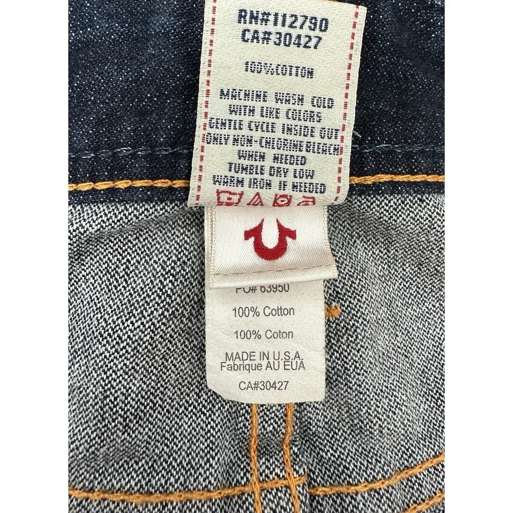 NEW! Vintage Y2K TRUE RELIGION Denim Jean Short Mini Skirt SZ 29